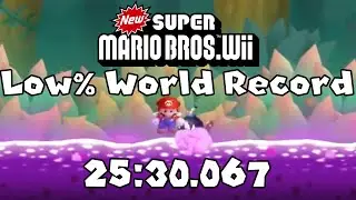 [World Record] New Super Mario Bros. Wii Low% Speedrun In 25:30.067