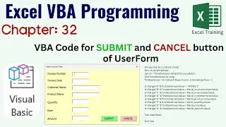 VBA Code for the SUBMIT and CLEAR Button of UserForm