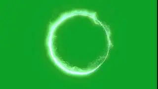 round intro  Effect on video green screen sample for video editing