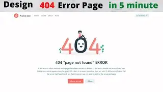 Design responsive 404 page not found | Error page | 2020
