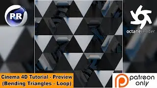 BENDING TRIANGLES - LOOP (C4D Tutorial Preview)