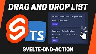 SvelteKit Drag And Drop List With svelte-dnd-action