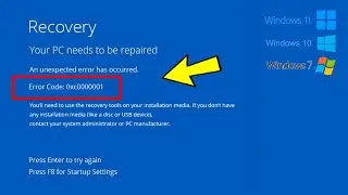 Fix Error Code 0xc0000001 Windows 11/10/7 | How To Solve 0xc0000001 Blue Screen ✔️