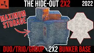 The HIDE-OUT 2x2  -  Duo/Trio/Group Bunker Base with Maximum Storage | RUST Base Design (2022)