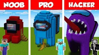 Minecraft NOOb vs PRO vs HACKER: AMONG US  #trending #shorts