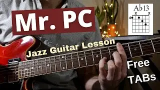How to Play a Minor Blues Like Coltrane - Jazz Guitar Lesson w/ TABs (Mr. PC)