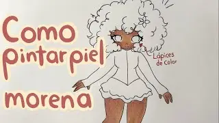 TUTORIAL como pintar piel oscura con lápices de color 🌟