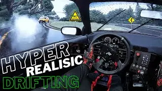 Downhill Drifting on Mt Akina w/Traffic  - Assetto Corsa | Fanatec CSL DD