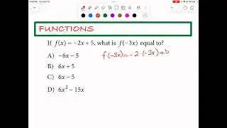 Easy SAT Math Questions Functions 1 #shorts #maths  #satmath #algebra