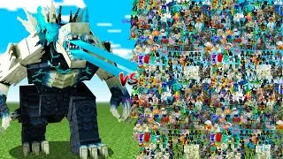 NEW WARDENZILLA vs 500 RANDOM MOBS!