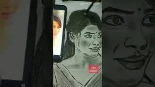 @samantha, @portrait, #art , #drawing #Tamil heroine, #samantha