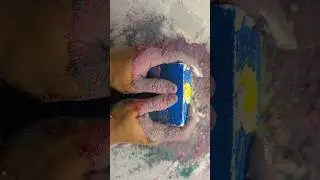 Holi powder filled gym chalk #asmr #gymchalk #satisfying