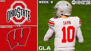Ohio State vs. Wisconsin | Week 8 Simulation | CFB 26 PS5 Gameplay