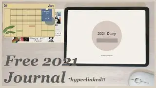 FREE 2021 Hyperlink Digital Planner 📔✨+ stickers | digital planning made easy | goodnotes  template