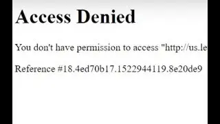 Error: You don't have permission to access 