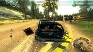 игра FlatOut 2 . кошмарный разгром на финише гонки