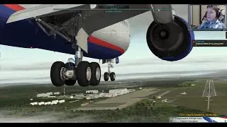 Пожар двигателя и уход на второй круг на Boeing 767-300. Прединфарктный стрим.