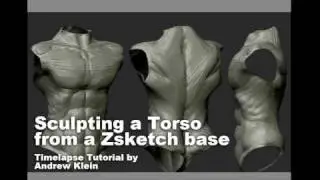 Sculpting a Torso in Zbrush 3.5 from a Zsketch Base (zsphere 2 and retopo)