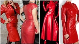new version of woman latex red outfit ideas