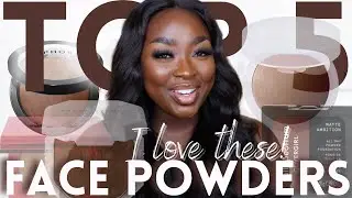 TOP 5 FACE POWDERS / POWDER FOUNDATIONS FOR DEEP DARK SKIN | Mena Adubea