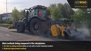 On site asphalt recycling with MeriRoad crusher RC90-221 DTG