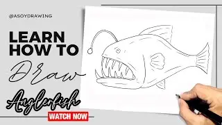 How to Draw Anglerfish - Simple Drawing
