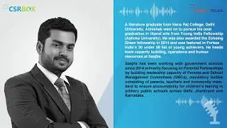Education Leader Series | Abhishek Choudhary, Co-Founder- Saajha