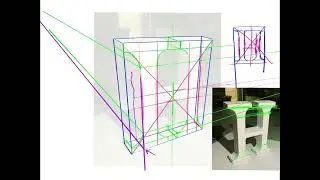 "H" times new roman letter in 2 point perspective time lapse