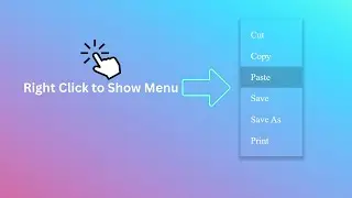 custom right click menu javascript | Right Click Menu HTML CSS JS
