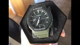 G-Shock 'CasiOak' GREEN Limited Edition Unboxing - GA-2110SU-3A - Casio Watch