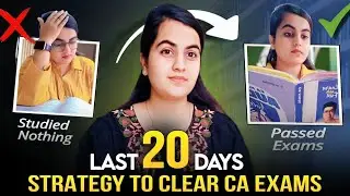 20 Days Strategy To Clear CA Final in Nov 24🔥 Didn't Studied Much but can Still Pass | CA Learners
