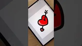 How to draw a cute little arrow heart🥹💘 #art #draw #drawing #digitalart #drawingtutorial