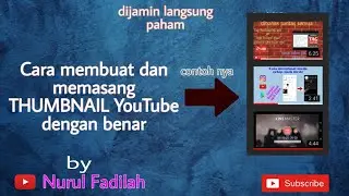 CARA MEMBUAT DAN MEMASANG THUMBNAIL YouTube DENGAN BENAR | Tutorial Youtube