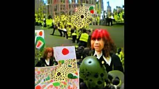 Amimation of Yayoi Kusama on Nightcafe Studio