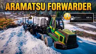 ONLY 2 LITERS LEFT! 😱 Unlocking the Aramatsu Forwarder in SnowRunner | Maine -The Lowland Map