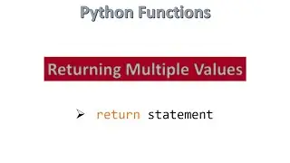 Returning Multiple Values || Python [ Hindi ]