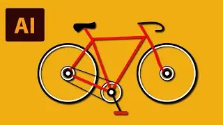 how to Draw bycycale vector illustration step by step Tutorial in adobe illustrator