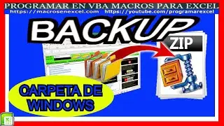 600 ❤️ Como CREAR BACKUP de Una 🔥 CARPETA en FORMA COMPRIMIDA ZIP con Excel VBA