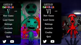 Main Menu Comparison: Garten Of Banban Chapter 6 Vs Chapter 5