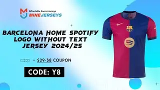 Barcelona Home Spotify Logo Without Text Jersey 2024/25 - Minejerseys Unboxing Review #cheapjersey