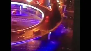 Миксер упал с эстакады в Москве