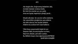 #Deprem #acı #şiir
