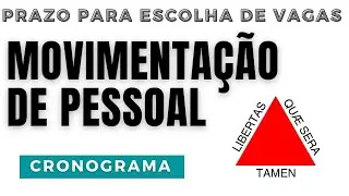 Vagas movimentação pessoal de Servidores 2022 - SEE/MG - Cronograma