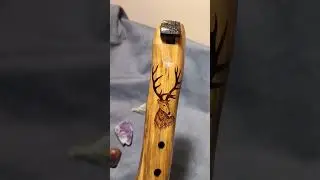 Forest flute made from apple tree . Key F