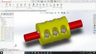 Split Muff Coupling Assembly in Solid Works |