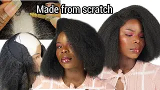 😱 I Made This Wig Completely From Scratch Using Crochet Hair! Ventilated Lace Wig