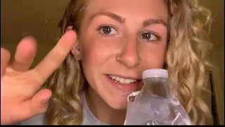 ASMR- retainer sounds, mouth sounds, drinking an ice coffee, reading to you