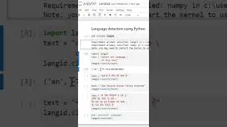 Language detection using Python 