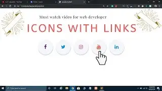 Create Footer with Social Media Icons & Links in HTML CSS in Hindi