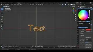 Blender. Неоновый текст.